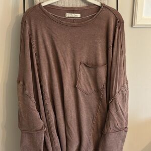Free People Mauve Long Sleeve Top